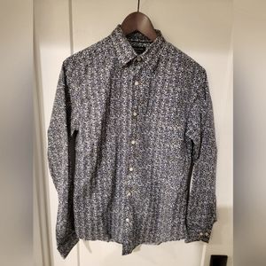 Banana Republic long sleeve floral striped button down shirt size small